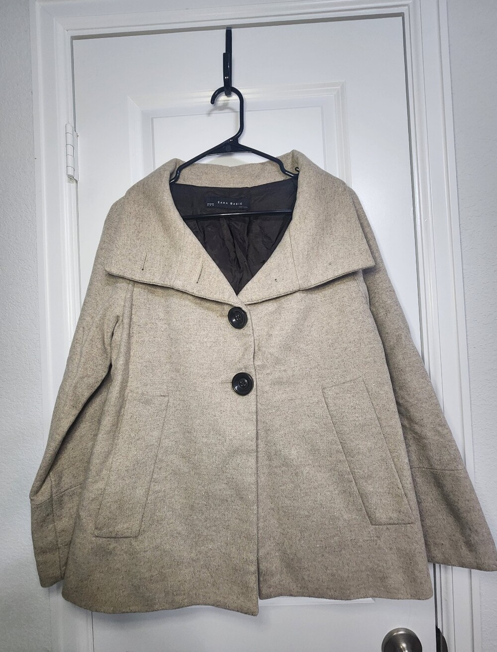 Womens Zara Peacoat In Tan